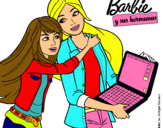 Dibujo El nuevo portátil de Barbie pintado por loretopalma