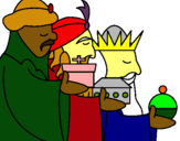 Dibujo Los Reyes Magos 3 pintado por guerreras