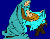 Dibujo Nacimiento del niño Jesús pintado por gogo