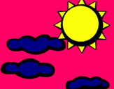 Dibujo Sol y nubes 2 pintado por paolina 