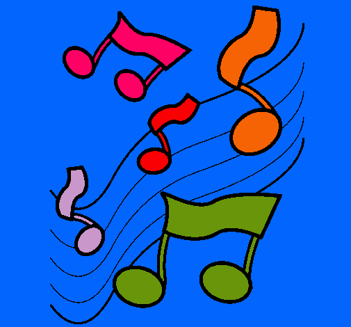 Dibujo Notas en la escala musical pintado por ANAKAREMRR