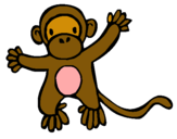 Dibujo Mono pintado por dawin