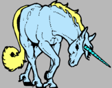 Dibujo Unicornio bravo pintado por draculaur