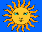 Dibujo Sol pintado por chiquisol