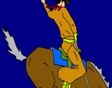 Dibujo Vaquero en caballo pintado por hhhhhhhhhhhh