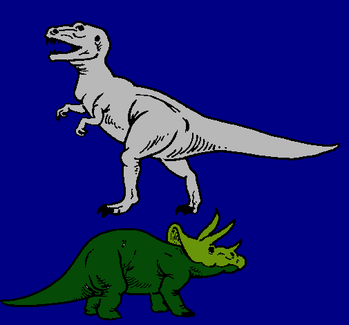 Triceratops y tiranosaurios rex