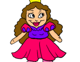 Dibujo Princesa pequeña pintado por nildred 