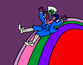 Dibujo Duende en el arco iris pintado por ojaso