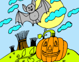 Dibujo Paisaje de Halloween pintado por pera1