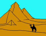 Dibujo Paisaje con pirámides pintado por YOSU