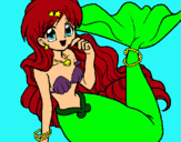 Dibujo Sirena pintado por Charllote