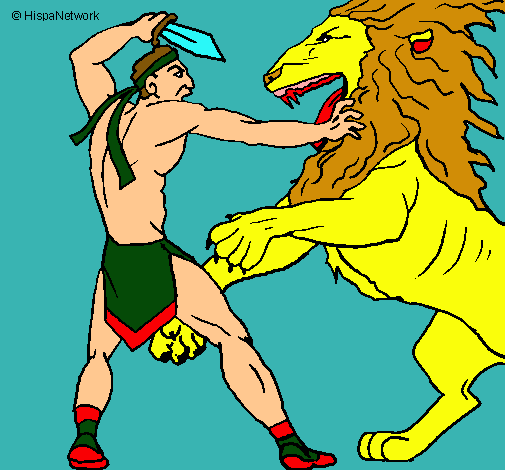 Gladiador contra león