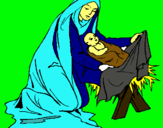 Dibujo Nacimiento del niño Jesús pintado por dermana