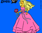 Dibujo Barbie vestida de novia pintado por luciota