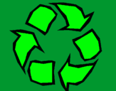 Dibujo Reciclar pintado por reciclaje