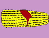 Dibujo Mazorca de maíz pintado por mar56