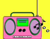 Dibujo Radio cassette 2 pintado por alvita