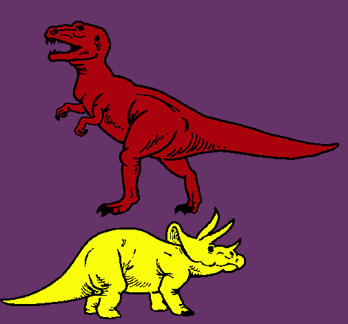 Triceratops y tiranosaurios rex