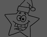 Dibujo estrella de navidad pintado por molo