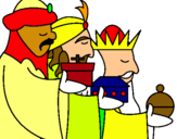 Dibujo Los Reyes Magos 3 pintado por arfa