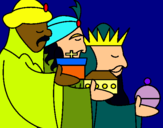 Dibujo Los Reyes Magos 3 pintado por mara07