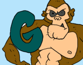 Dibujo Gorila pintado por gorilon 
