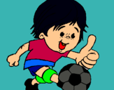 Dibujo Chico jugando a fútbol pintado por messicabro_