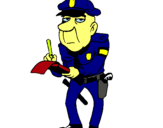Dibujo Policía haciendo multas pintado por ytyt6