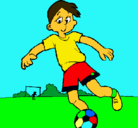 Dibujo Jugar a fútbol pintado por jeziel