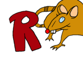 Dibujo Rata pintado por leoelena
