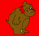 Dibujo Bulldog inglés pintado por blas