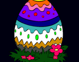 Dibujo Huevo de pascua 2 pintado por hachi