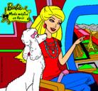 Dibujo Barbie llega a París pintado por MARIPAZ