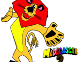 Dibujo Madagascar 2 Alex 2 pintado por listo