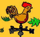 Dibujo Veletas y gallo pintado por salinamariti