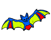 Dibujo Murciélago volando pintado por murcielago