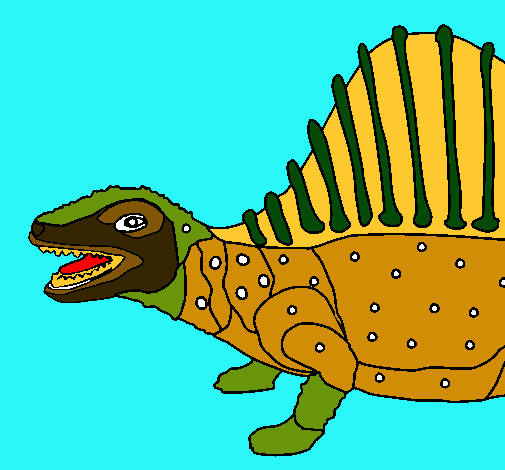 Dibujo Dinosaurio pintado por Puchito