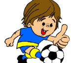 Dibujo Chico jugando a fútbol pintado por isabelinda