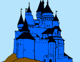 Dibujo Castillo medieval pintado por castillon