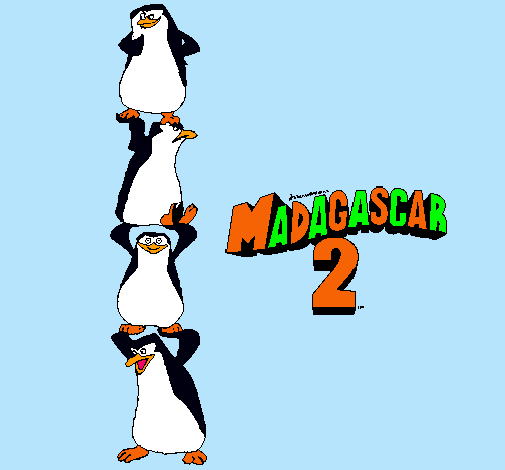Dibujo Madagascar 2 Pingüinos pintado por carlospign
