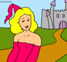 Dibujo Princesa y castillo pintado por gamianny