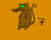 Dibujo Rata pintado por albarizito