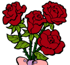 Dibujo Ramo de rosas pintado por latinas