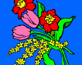 Dibujo Ramo de flores pintado por julita