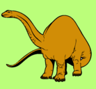 Dibujo Braquiosaurio II pintado por dino