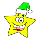 Dibujo estrella de navidad pintado por thjk4wciklfd