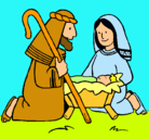 Dibujo Adoran al niño Jesús pintado por qazwsxedc