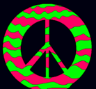 Dibujo Símbolo de la paz pintado por monzithababy