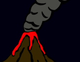Dibujo Volcán pintado por nachin