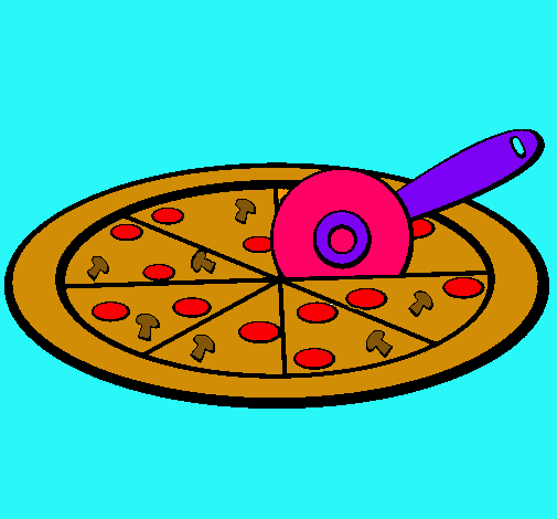 Dibujo Pizza pintado por Antonella_